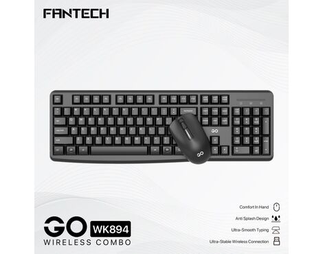 Combo mis tastatura wireless Fantech WK-894 crni.