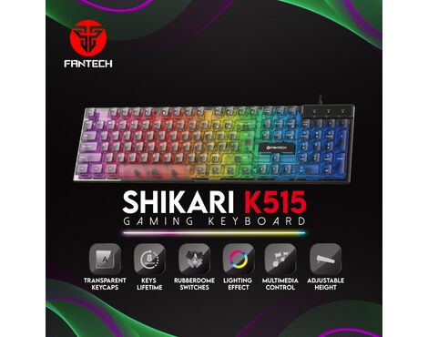 Tastatura Gaming Fantech K515 Shikari crna.