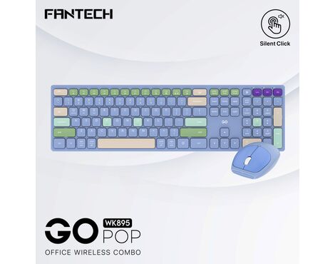 Combo mis tastatura wireless Fantech WK-895 plavi.