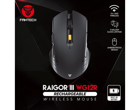 Mis Wireless Fantech WG12R raigor III crni.