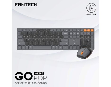 Combo mis tastatura wireless Fantech WK-895 sivi.