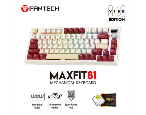 Tastatura Mehanicka Gaming Fantech MK910 RGB Vibe Maxfit 81 Royal Prince Wireless (Yellow switch).