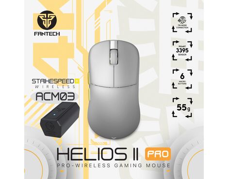 Mis Wireless Gaming Fantech XD3 (V3) PRO 4K Helios II sivi sa ACM03 (dongle).