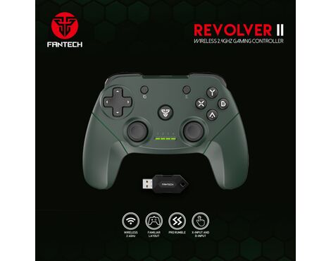 Joypad wireless Fantech WGP12 Revolver II zeleni.