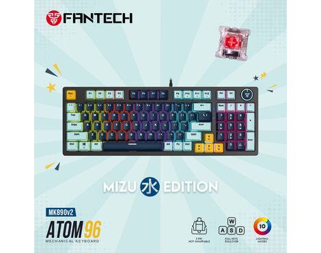 Tastatura Mehanicka Gaming Fantech MK890 RGB Atom 96 Navy (Red switch).