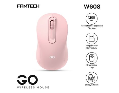 Mis Wireless Fantech W608 GO roze.