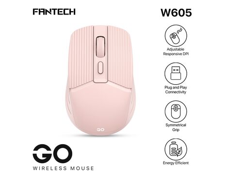 Mis Wireless Fantech W605 GO roze.