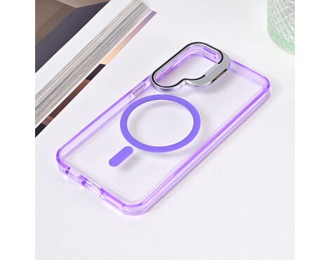 Futrola Magsafe Transparent - Samsung S921B Galaxy S24 ljubicasta.