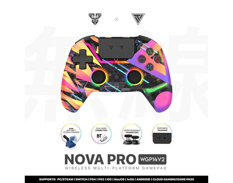 Joypad wireless Fantech WGP14V2 NOVA PRO multiplatform Rainbow.