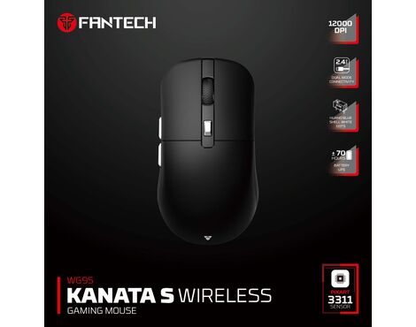 Mis Wireless Gaming Fantech WG9S Kanata S crni.