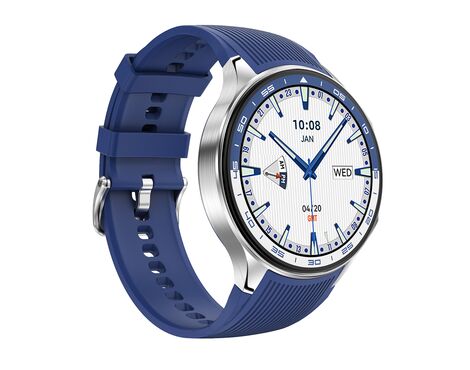 Smart watch DT Watch X plavi (plava silikonska i braon kozna narukvica) (MS).