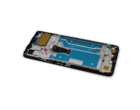 LCD displej (ekran) - Huawei P Smart (2021)/Y7a + Touch screen + frame black (crni) (MS).