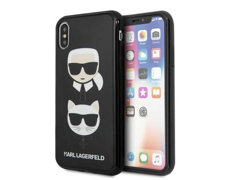 Futrola Karl Lagerfeld TPU Choupette - iPhone X/XS crna (KLHCPXTPUKICKC).