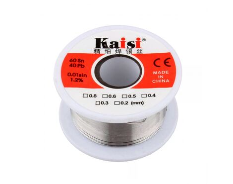 Kalaj zica Kaisi 0.4mm/Sn60%/Pb40%/Flux (fluks) 1.2%.