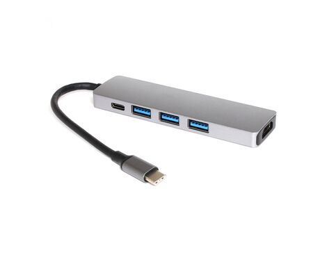 Adapter Type C na HDMI 3xUSB 3.0 type C 5u1.