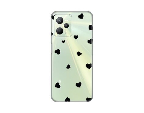 Silikonska futrola PRINT Skin - Realme C35 Hearts.