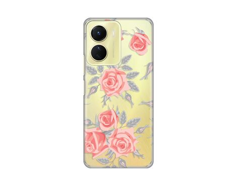 Silikonska futrola PRINT Skin - Vivo Y16 Elegant Roses.