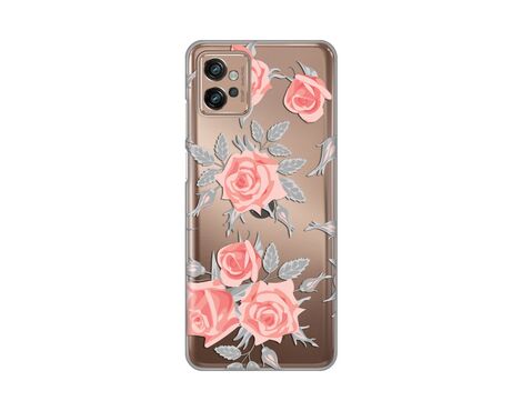 Silikonska futrola PRINT Skin - Motorola Moto G32 Elegant Roses.