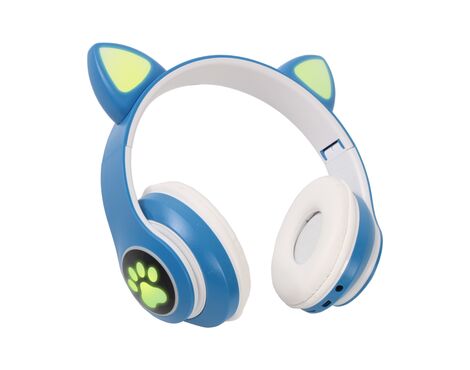 Bluetooth slusalice Cat Ear plave.