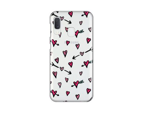 Silikonska futrola PRINT Skin - Samsung A202 Galaxy A20E Heart Pattern.