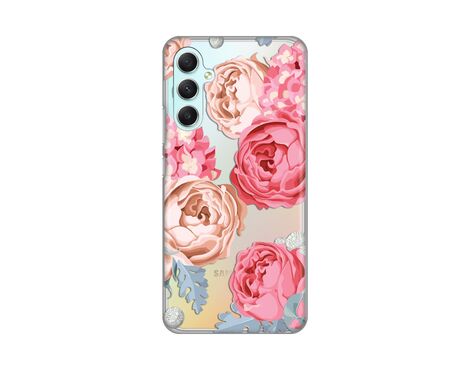 Silikonska futrola PRINT Skin - Samsung A346 Galaxy A34 5G 5G Pink Flowers.