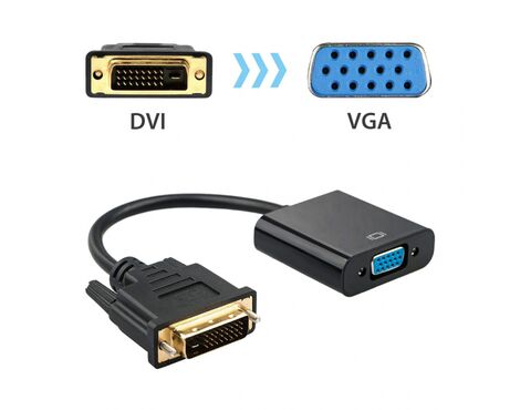 Adapter DVI (24+1) na VGA Z crni JWD-HV13.