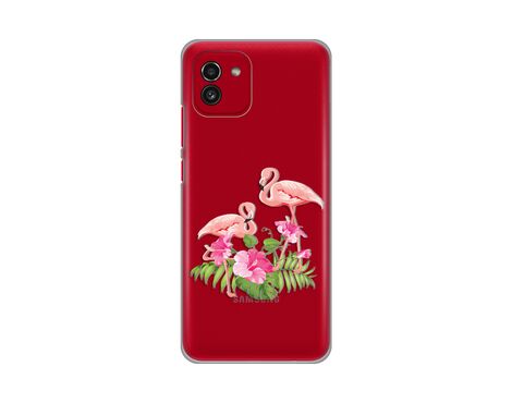 Silikonska futrola PRINT Skin - Samsung A035 Galaxy A03 Flamingo.