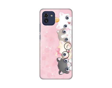 Silikonska futrola PRINT Skin - Samsung A035 Galaxy A03 Pink cats.