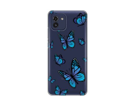 Silikonska futrola PRINT Skin - Samsung A035 Galaxy A03 Blue butterfly.