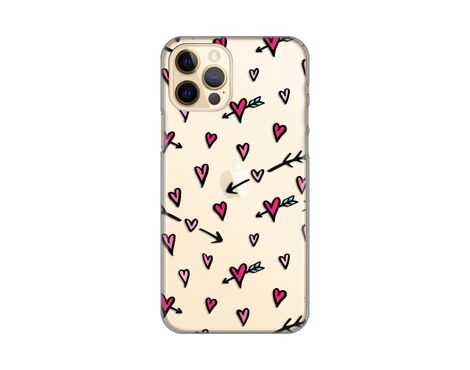 Silikonska futrola PRINT Skin - iPhone 12/12 Pro 6.1 Hearts Pattern.