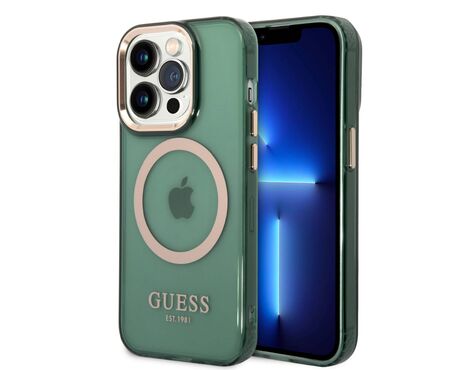 Futrola Guess Hc Magsafe Outline Translucent - iPhone 14 Pro zlatna (GUHMP14LHTCMA).