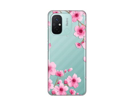 Silikonska futrola PRINT Skin - Xiaomi Redmi 12C Rose flowers.