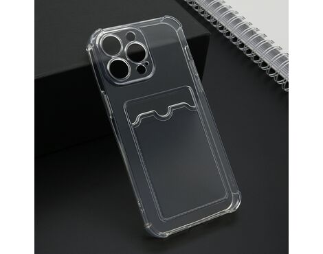 Futrola Transparent CARD POCKET - iPhone 15 Pro Max (6.7) providna (MS).