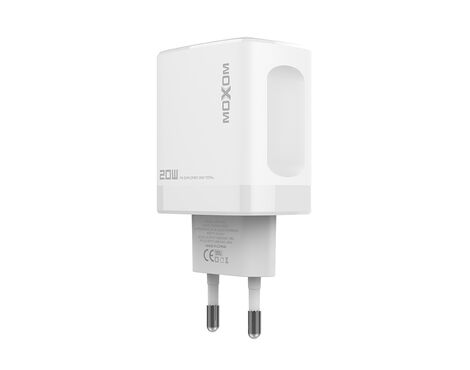 Kuciste punjaca MOXOM MX-HC66 PD+USB 20W belo (MS).