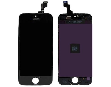 LCD displej (ekran) - Iphone 5S + Touch screen black (crni) high copy (MS).