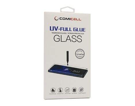 Zastitna folija za ekran GLASS 3D MINI UV-FULL GLUE - Samsung G998F Galaxy S21 Ultra zakrivljena providna (sa UV lampom) (MS).