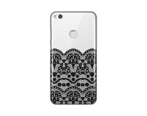 Silikonska futrola PRINT Skin - Huawei Honor 8 Lite/P8 Lite (2017)/P9 Lite (2017) black (crni) Lace.