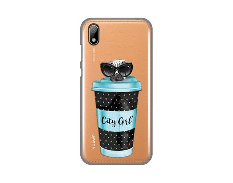 Silikonska futrola PRINT Skin - Huawei Y5 (2019)/Honor 8S 2019/2020 City Coffee.