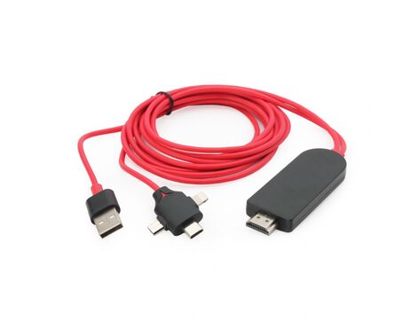 Kabl HDMI na USB type C lightning micro USB 1.5m.