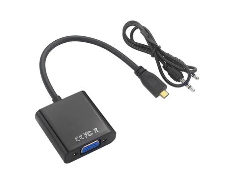 Adapter Micro HDMI na VGA Z + audio JWD-HDMI1.