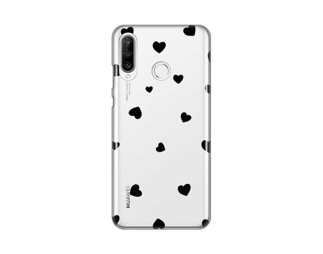 Silikonska futrola PRINT Skin - Huawei P30 Lite Hearts.