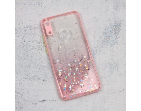 Futrola Frame Glitter - Huawei Huawei Y6 (2019)/Honor 8A roze.