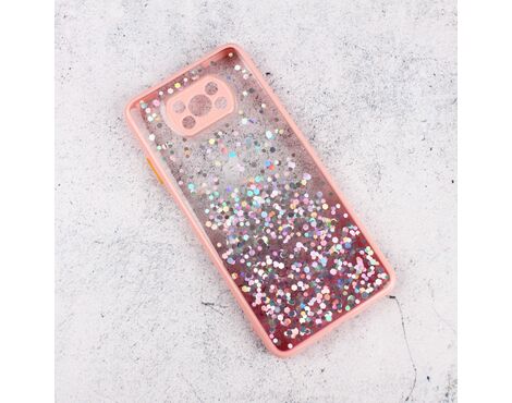 Futrola Frame Glitter - Xiaomi Poco X3/X3 NFC roze.