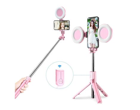 Tripod sa LED rasvetom R12 pink.