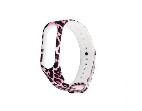 Narukvica - smart watch Xiaomi Mi Band M3/M4 leopard pink.