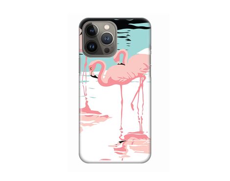 Silikonska futrola PRINT - iPhone 13 Pro Max 6.7 Pink Flamingos.