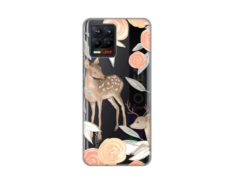 Silikonska futrola PRINT Skin - Realme 8 4G/8 Pro Flower Deer.