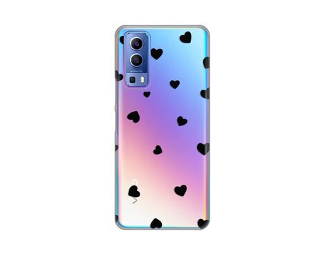 Silikonska futrola PRINT Skin - Vivo Y72 Hearts.