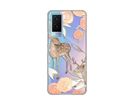 Silikonska futrola PRINT Skin - Vivo Y71T Flower Deer.