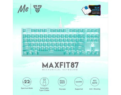 Tastatura Mehanicka Gaming Fantech MK856 RGB Maxfit 87 (Blue switch) Mint Edition.